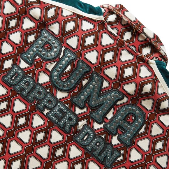 Puma x Dapper Dan Mens T7 Velour Track Jacket Size XL Red Cream Green New NWT - Picture 6 of 11